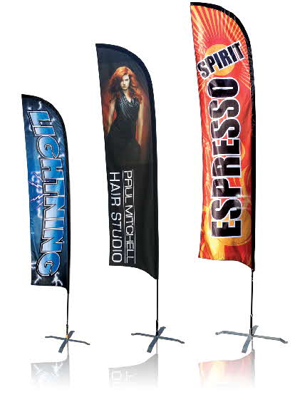 12FT Registration Stock Feather Flag Kit with Pole and Spike - All